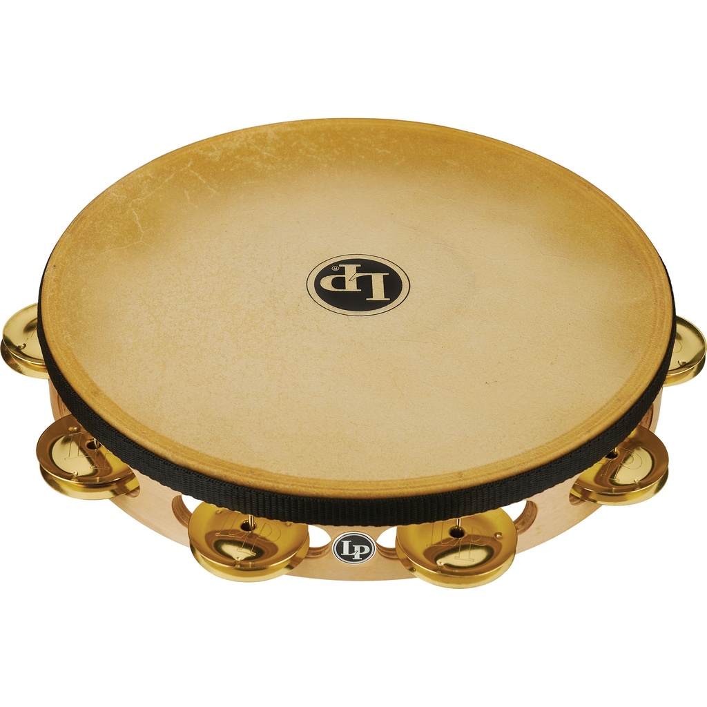 [LP383-BR] LP 10" Pro Single-Row Brass Jingle Headed Tambourine