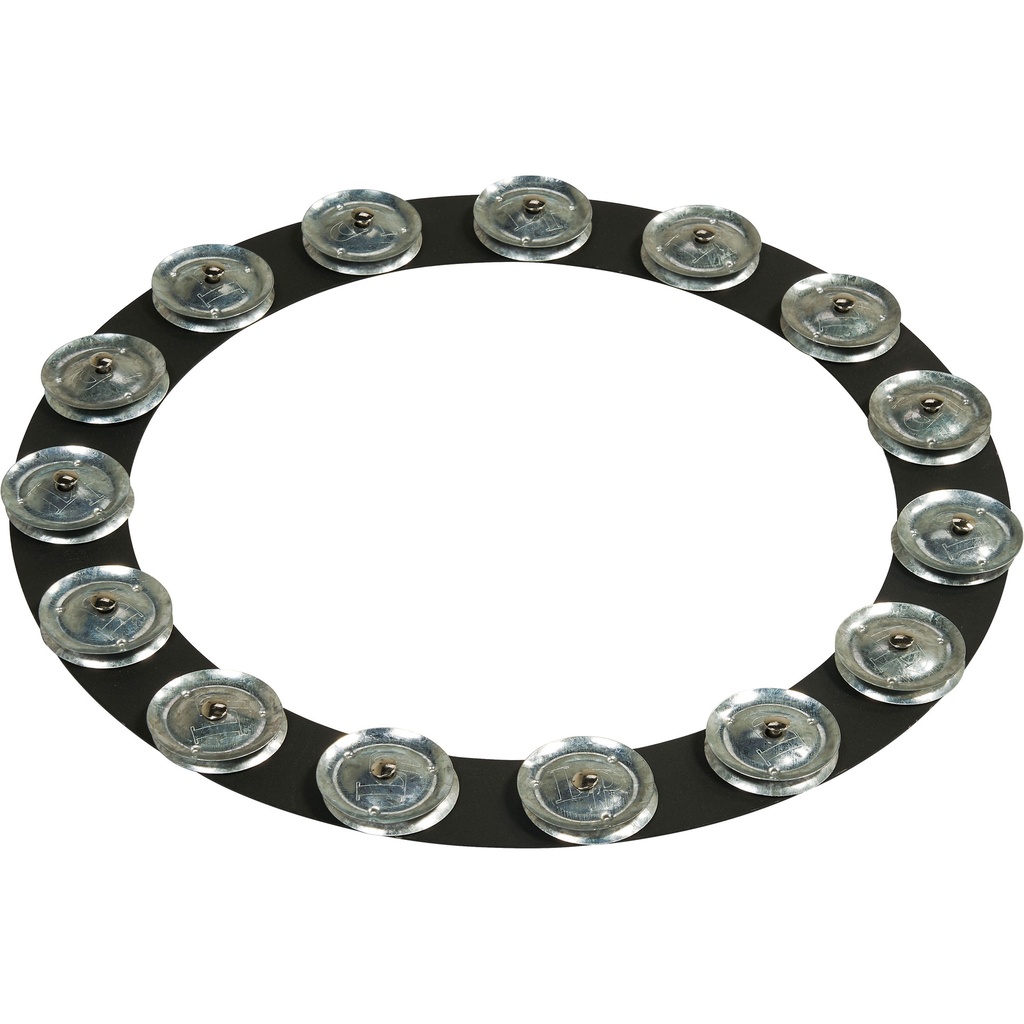 [LP3814BGA] LP 14" Black Sand Tambo-Ring with Galvanized Steel Jingles