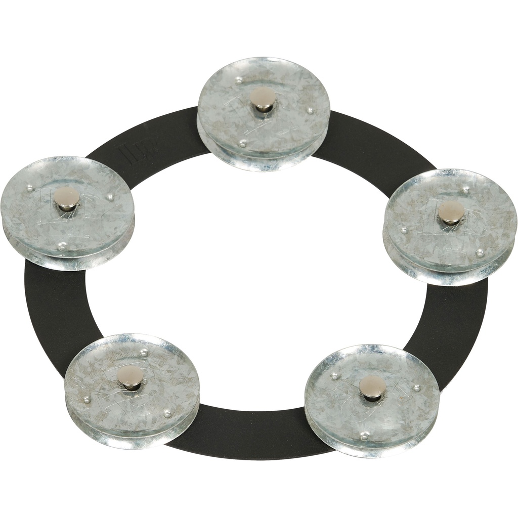 [LP3806BGA] LP 6" Black Sand Tambo-Ring with Galvanized Steel Jingles