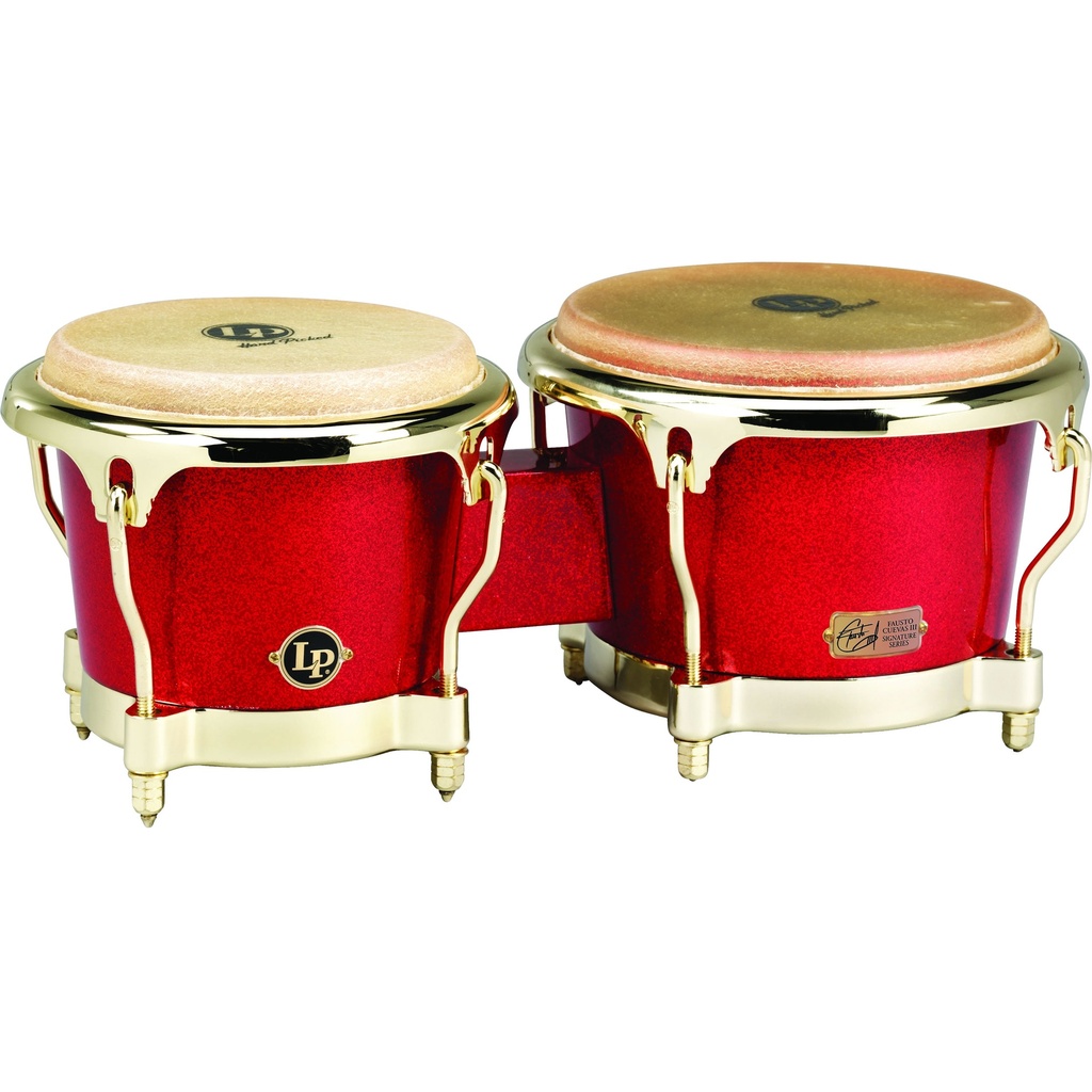 [LP794V-ARG] LP 7 1/4" & 8 5/8" Galaxy Fausto Cuevas Bongos in Red Sparkle