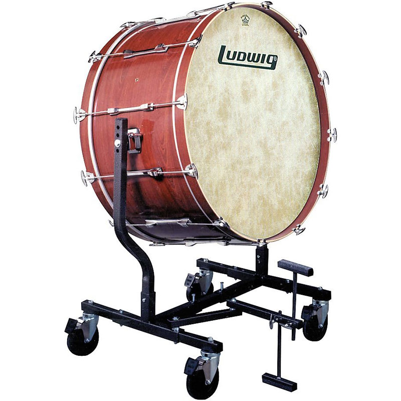 [LECB32X7M] Ludwig 16" x 32" Concert Bass Drum in Mahogany Stain w/ LE787 Stand