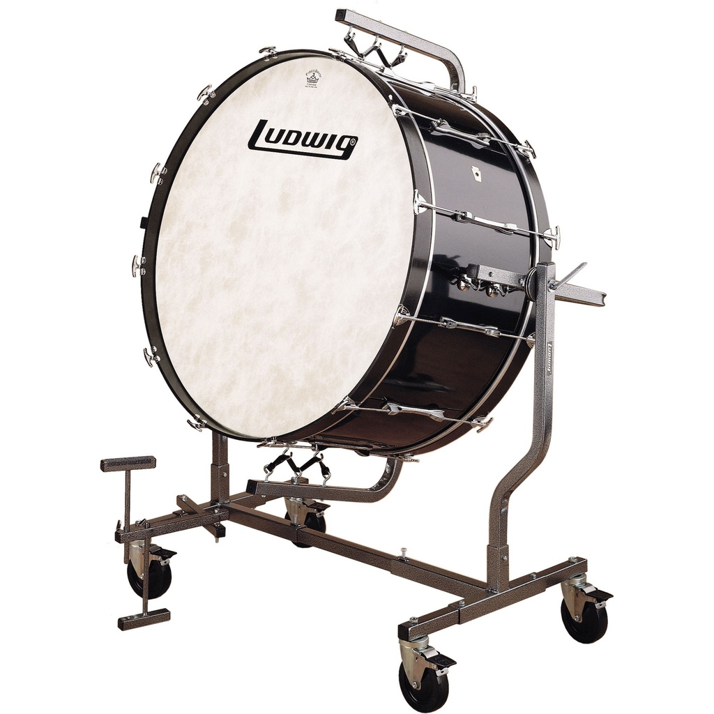 [LECB32X8G] Ludwig 16" x 32" Concert Bass Drum w/LE788 Stand in Black Cortex
