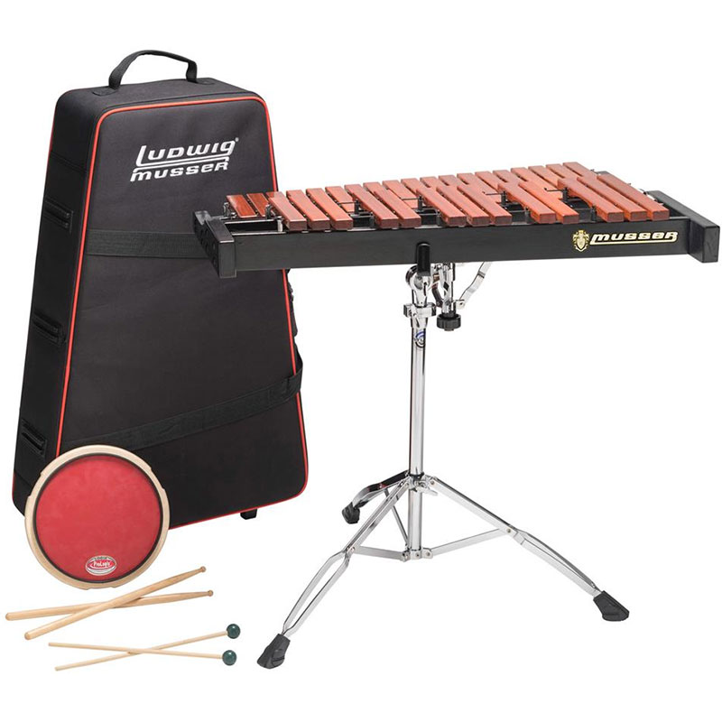 [LMXYLO2] Ludwig 2.5 Oct. Xylophone Kit w/ Pad Sticks Mallets Stand & Case