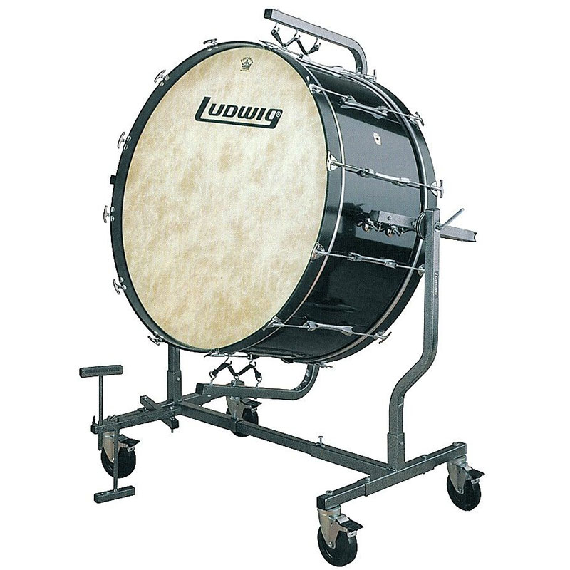 [LECB62X8G] Ludwig 20" x 36" Concert Bass Drum w/ LE788 Stand in Black Cortex