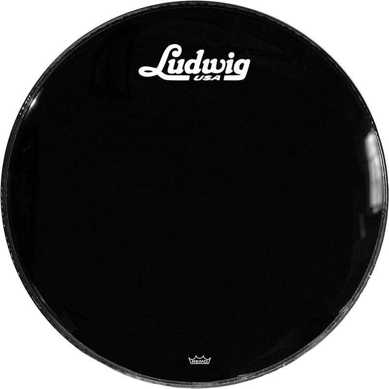 [LW1022P3ESV] Ludwig 22" Powerstroke 3 Smooth Ebony Bass Drum Head w/ Script Logo