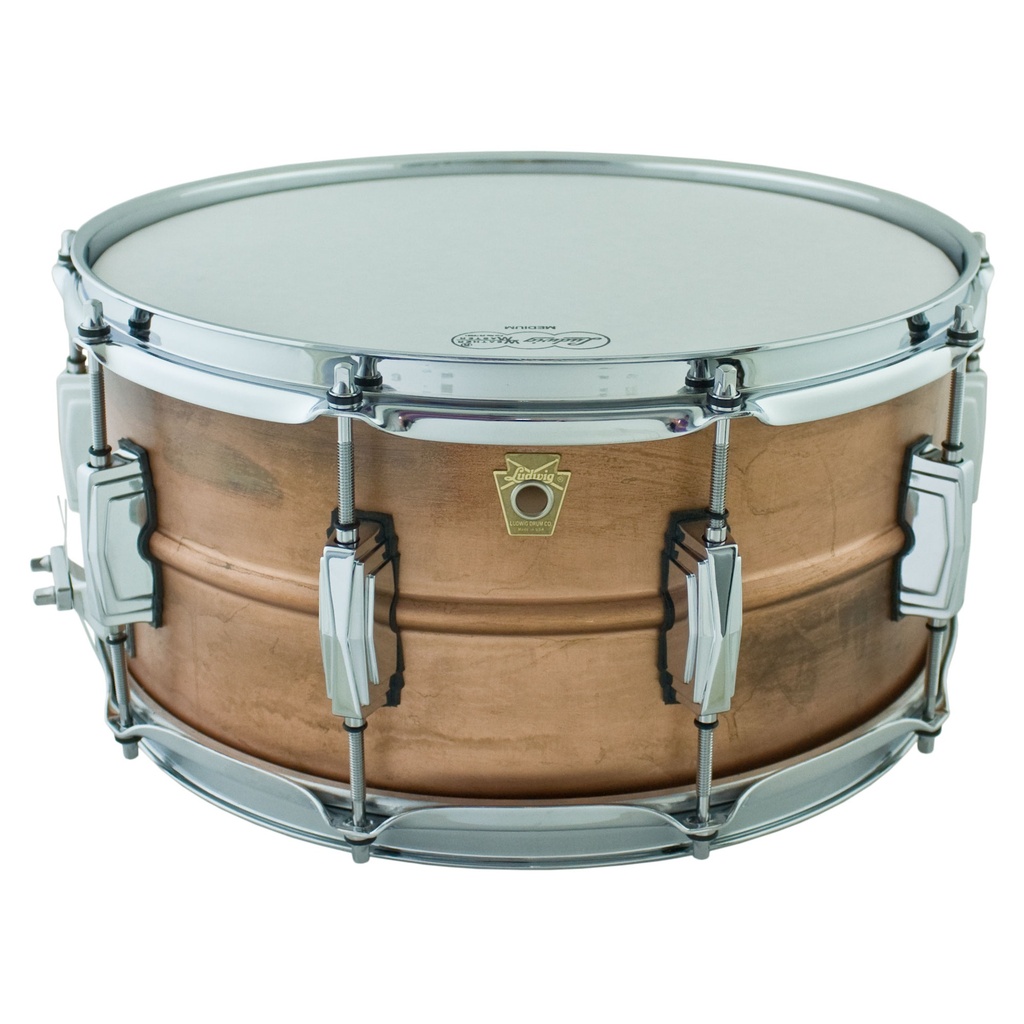 [LC663] Ludwig 6.5" x 14" Raw Copper Phonic Snare Drum with Imperial Lugs