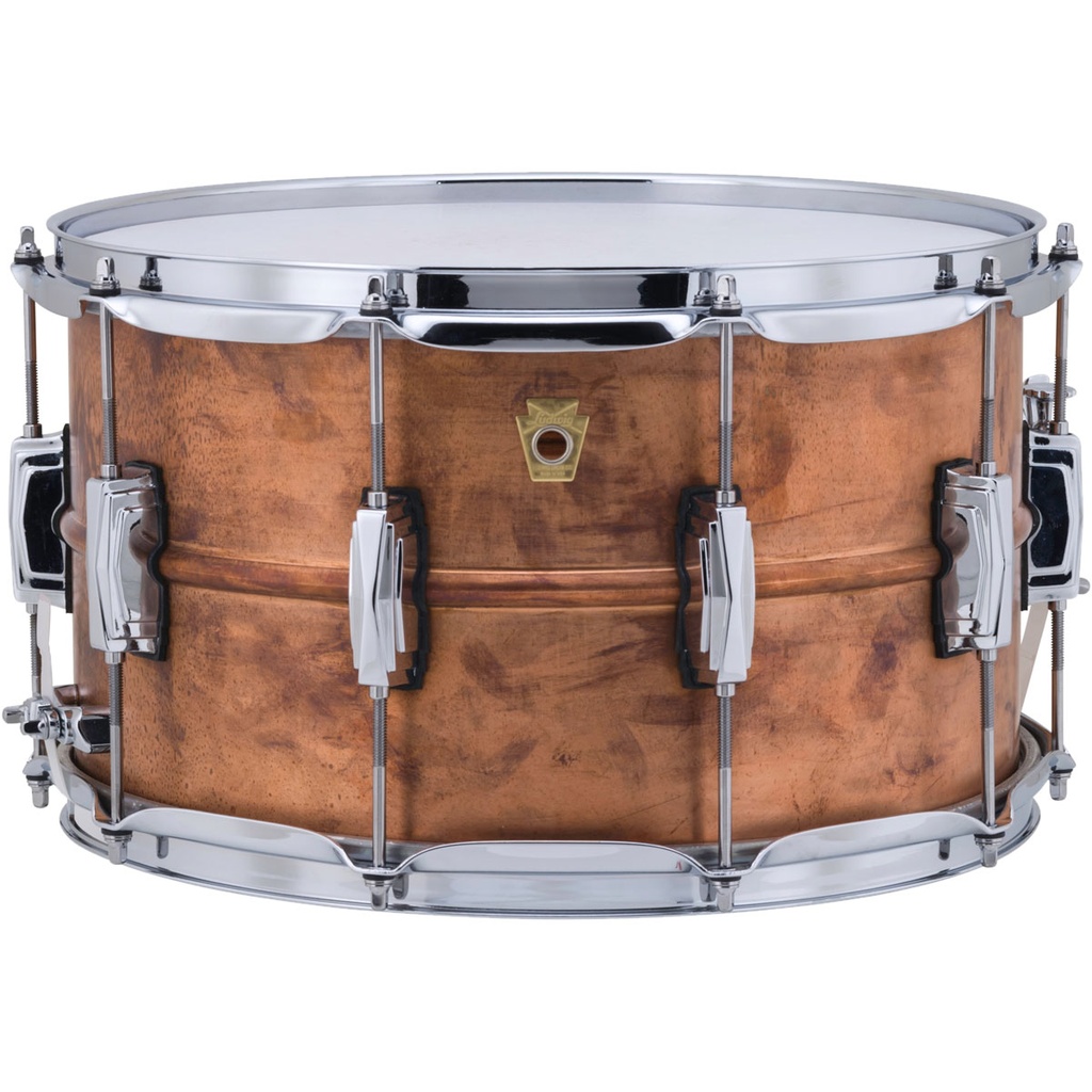 [LC608R] Ludwig 8" x 14" Raw Copper Phonic Snare Drum with Imperial Lugs