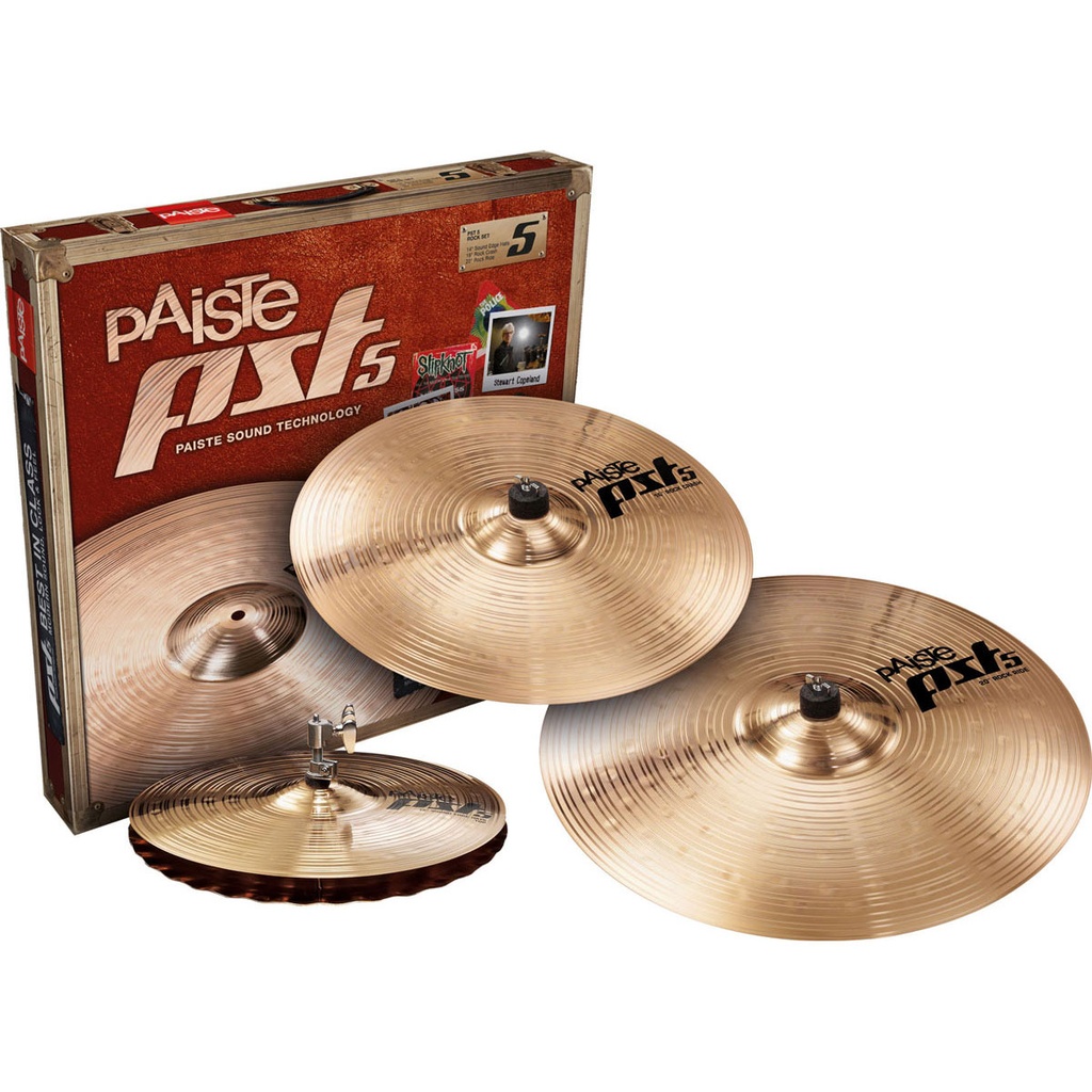 [068RSET] Paiste PST 5 Rock 3-Piece Cymbal Box Set (14H-16C-20R)
