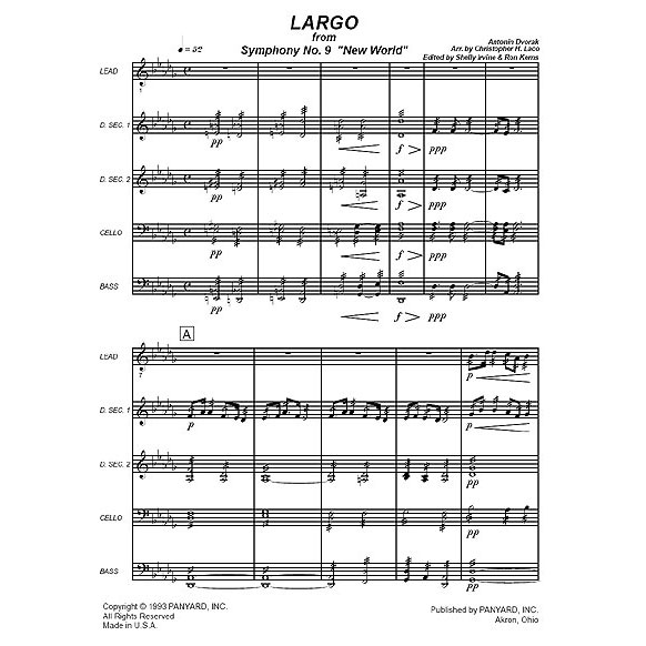 [7056] Panyard Panyard 7056 - Largo from New World Symphony by Dvorak