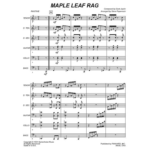 [7061] Panyard Panyard 7061 - Maple Leaf Rag by Scott Joplin