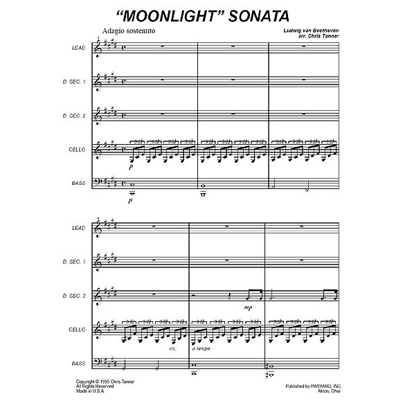 [7069] Panyard Panyard 7069 - Moonlight Sonata by Ludwig van Beethoven
