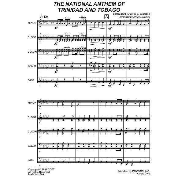[7074] Panyard Panyard 7074 - The National Anthem of Trinidad by Castagne