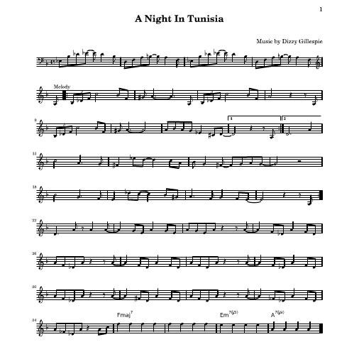 [7076] Panyard Panyard 7076 - A Night in Tunisia by Gillespie and Paparelli