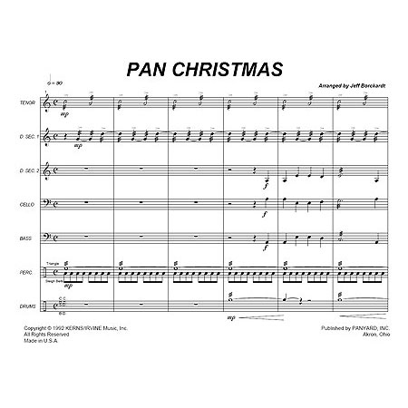 [7080] Panyard Panyard 7080 - Pan Christmas Medley arr. By Jeff Borckardt