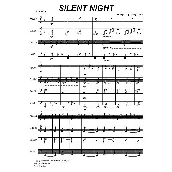 [7106] Panyard Panyard 7106 - Silent Night arr. By Shelly Irvine