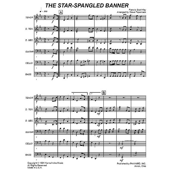 [7124] Panyard Panyard 7124 - Star-Spangled Banner by Francis Scott Key