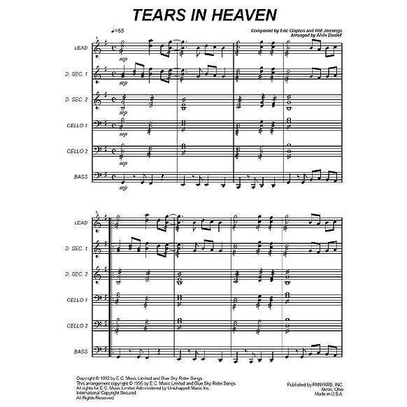 [7132] Panyard Panyard 7132 - Tears in Heaven by Clapton and Jennings