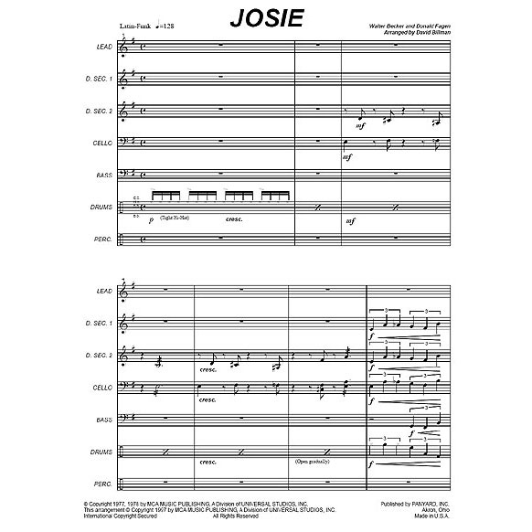 [7185] Panyard Panyard 7185 - Josie by Walter Becker and Donald Fagen
