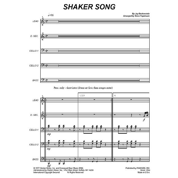 [7187] Panyard Panyard 7187 - Shaker Song by Jay Beckenstein