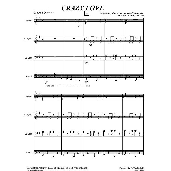 [7201] Panyard Panyard 7201 - Crazy Love by Fitzroy "Lord Melody" Alexander