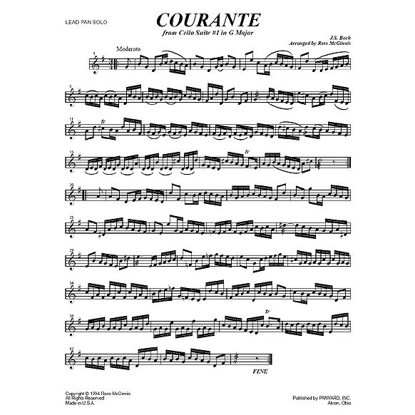[7213] Panyard Panyard 7213 - Courante by J.S. Bach