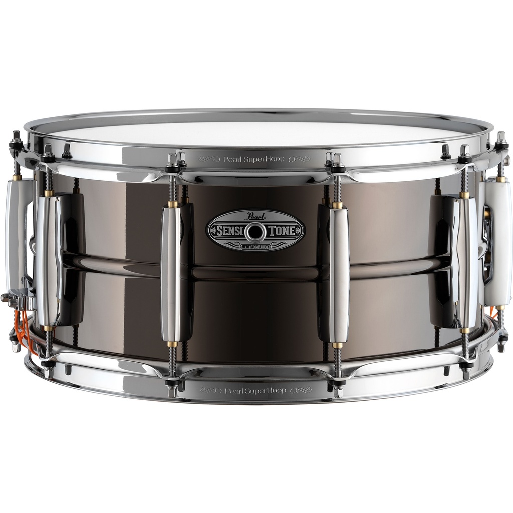 [STH1465BR] Pearl 14" x 6.5" SensiTone Heritage 1mm Black Brass Snare Drum