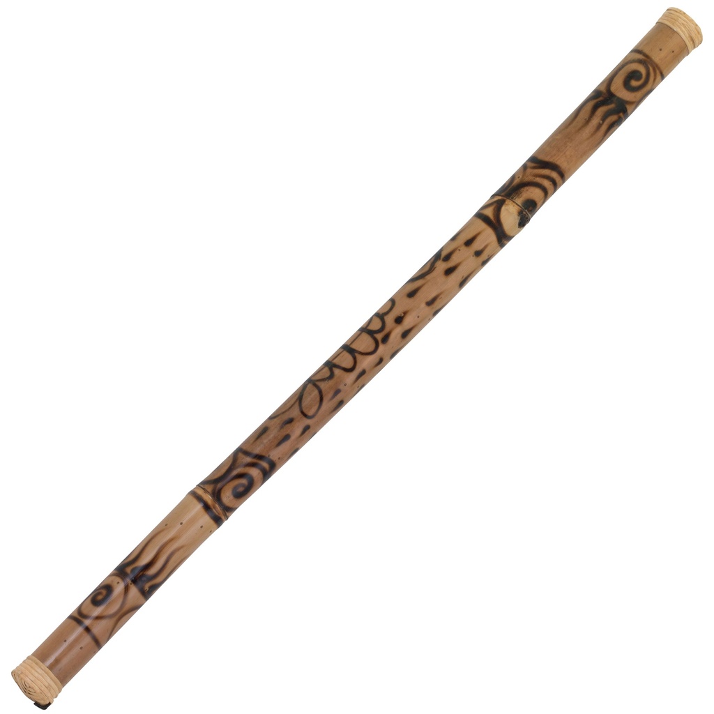 [PBRSB48694] Pearl 48" Bamboo Rainstick with Rhythm Water Woodburned Design