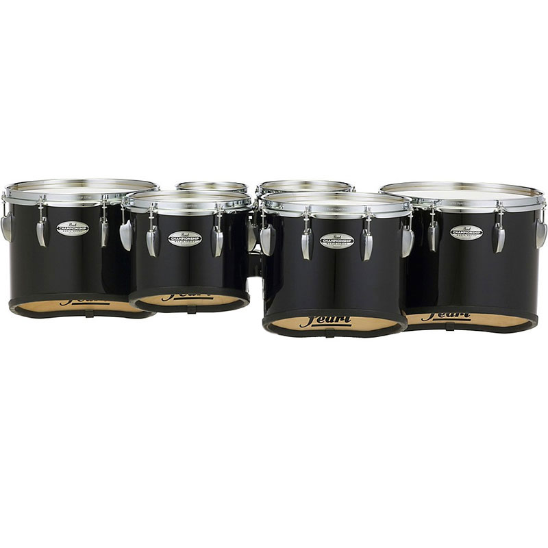 [PMTML660234/A103] Pearl 6-6-10-12-13-14" Championship Marching Tenors in Piano Black