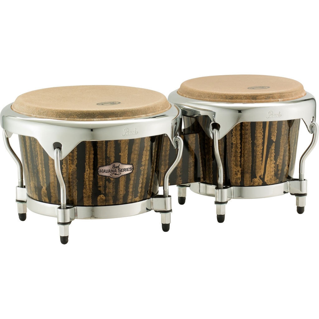 [PBF300HV644] Pearl 7" & 9" Havana Series Fiberglass Bongos in Liquid Gold