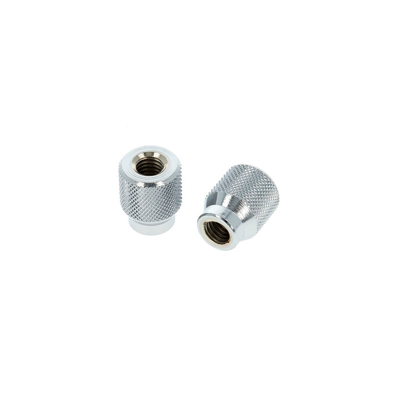 Pearl 8mm Knurled Round Nuts with Washers (2-Pack)