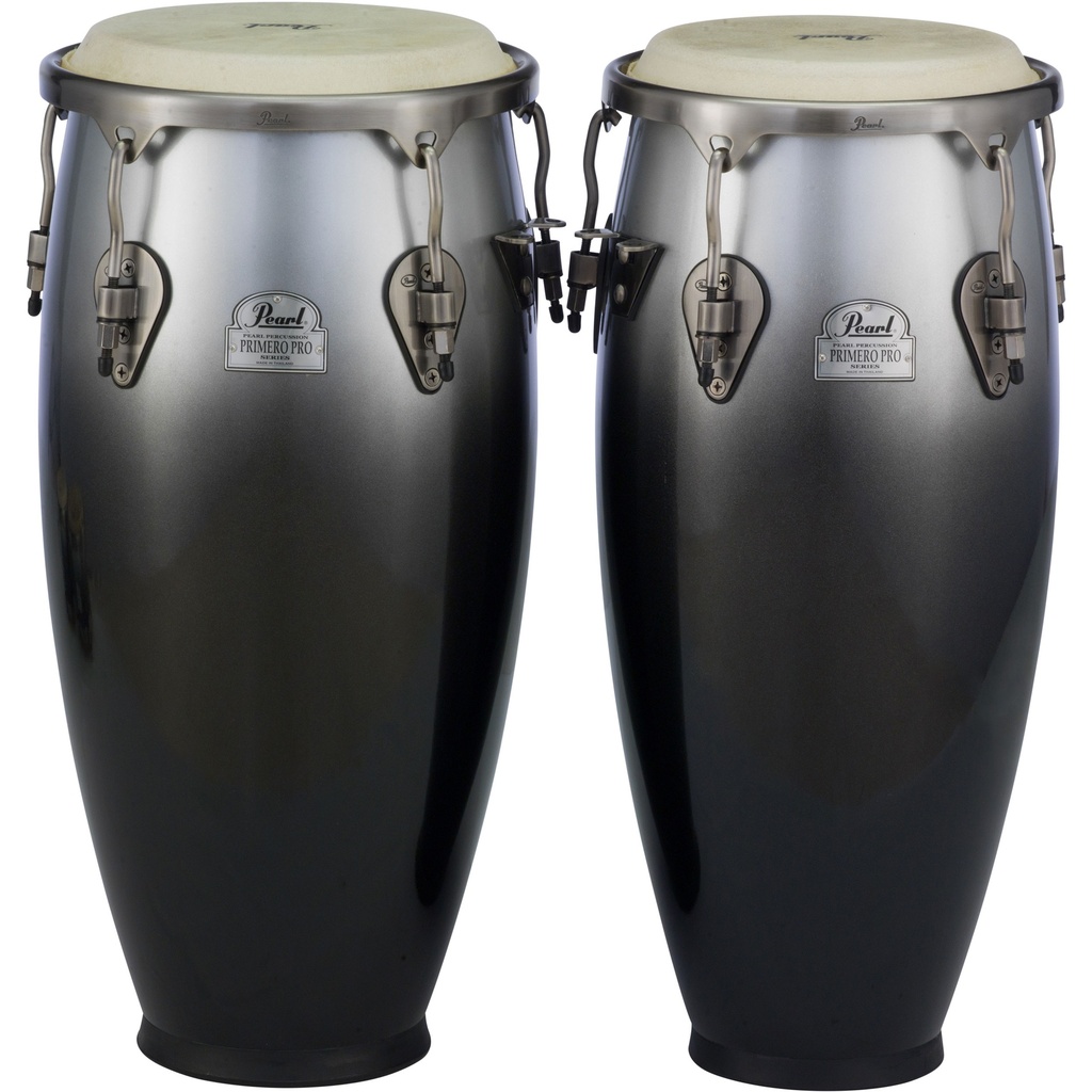 [PWC202DX523] Pearl Conga Set 10" 11" Thai Oak no Stands in Carbon Vapor