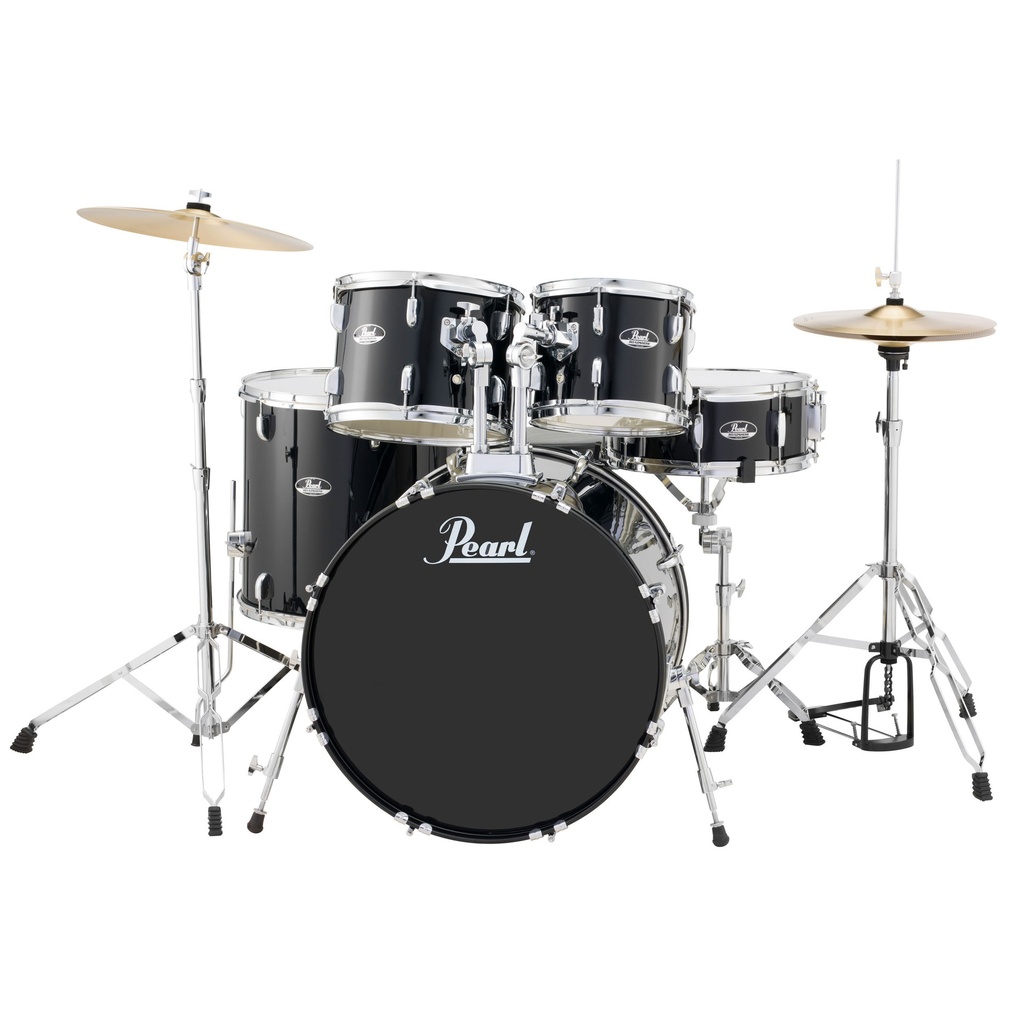 [RS505C/C31] Pearl Roadshow 5-pc. Drum Set with Hardware and Cymbals in Jet Black
