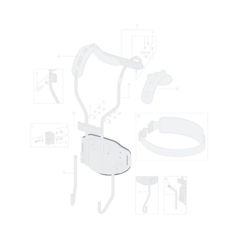 [NP478N] Pearl Torso Plate Cushion for CX Airframe Marching Carrier