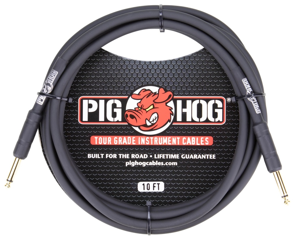 [PH10] Pig Hog 10ft 1/4" - 1/4" 8mm Instrument Cable