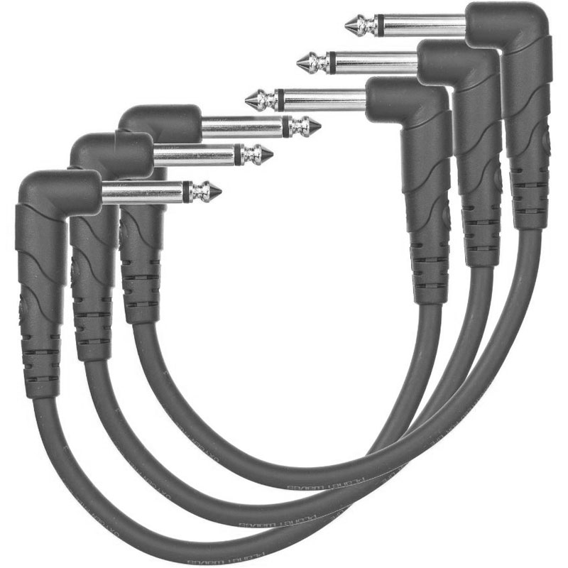 [PW-CGTP-305] Planet Waves 6" Classic Series Right Angle Patch Cables (3-Pack)