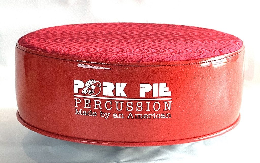 [PPRTOP2ND-RR] Pork Pie Percussion Custom Throne (B-STOCK) (TOP ONLY) with Red Wavy Top and Red Sparkle Side