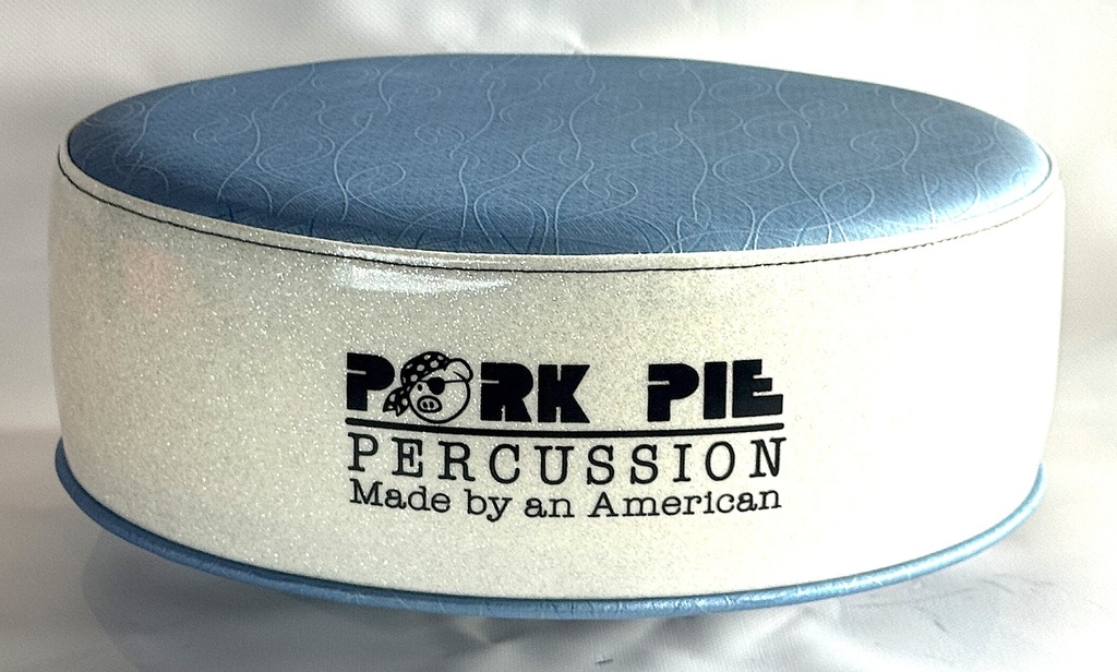 [PPRTOP-CUST-BWW] Pork Pie Percussion Custom Throne (TOP ONLY) in Vinyl Blue Wave Top and White Sparkle Side