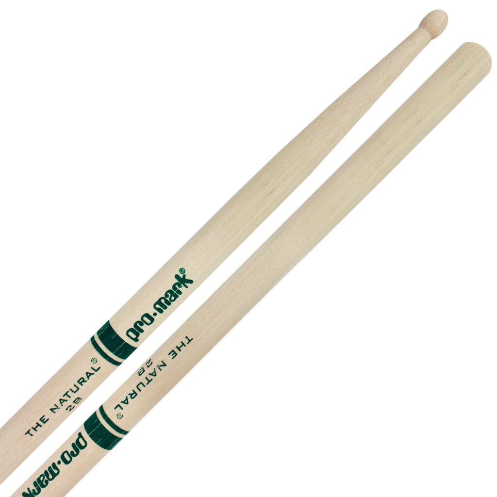 Promark 2B Natural Hickory Wood Tip Drumsticks