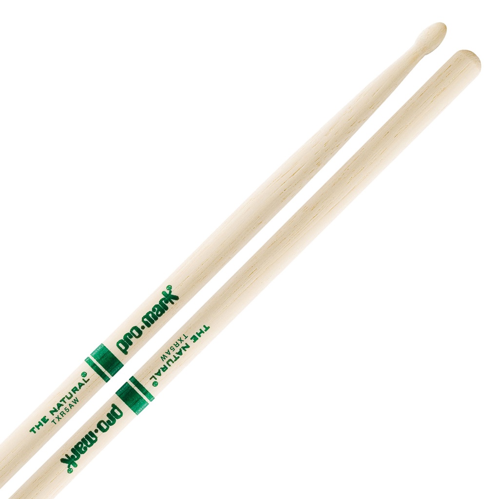 [TXR5AW] Promark 5A Natural Hickory Wood Tip Drumsticks
