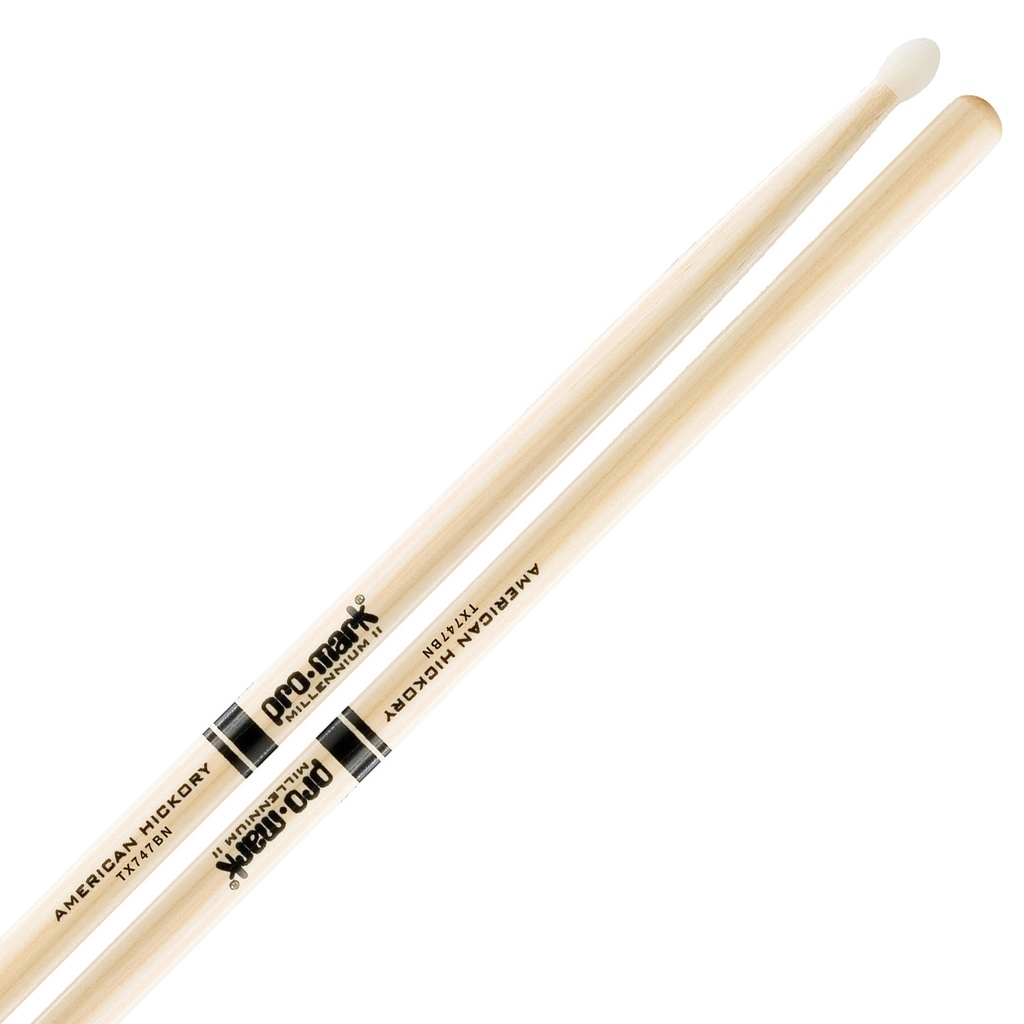 [TX747BN] Promark 747B Hickory Nylon Tip Rock
