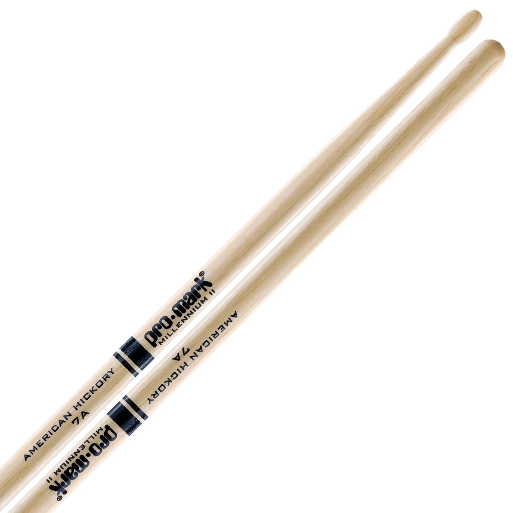 Promark 7A Hickory Wood Tip Drumsticks