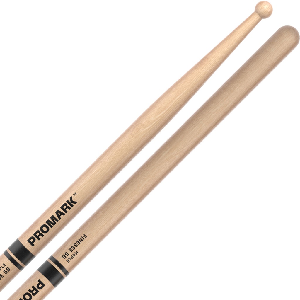 Promark Finesse 5B Maple Round Tip Drum Sticks