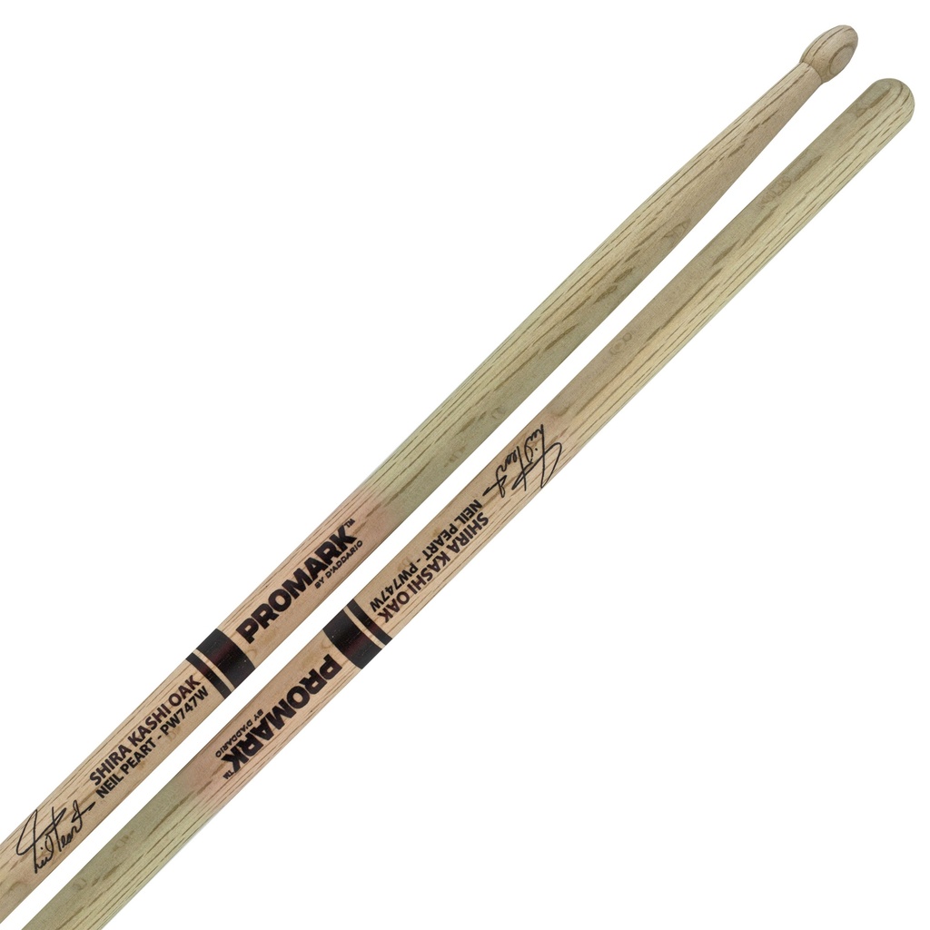 Promark Neil Peart Signature Shira Kashi Oak Wood Tip Drum Sticks