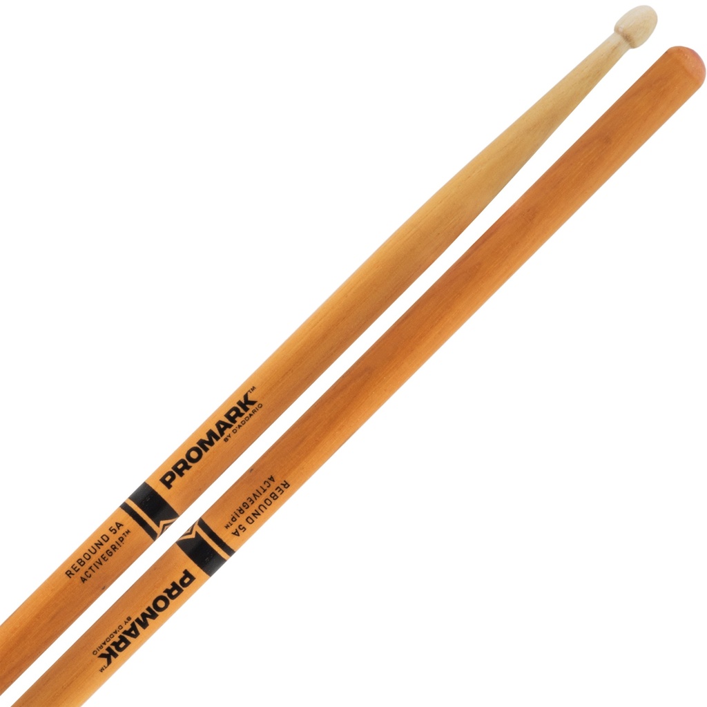 [R5AAGC] Promark Rebound 5A ActiveGrip Clear Drum Sticks with Acorn Tips