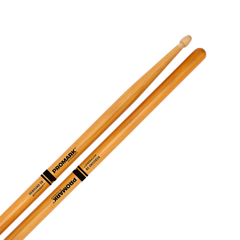 [R5BAGC] Promark Rebound 5B ActiveGrip Clear Drum Sticks with Acorn Tips