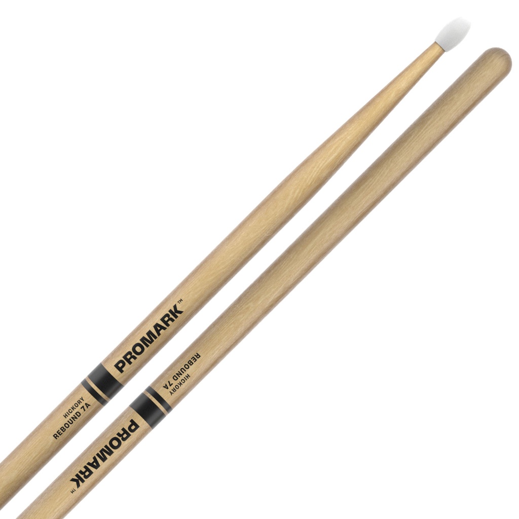 Promark Rebound 7A Hickory Drum Sticks with Nylon Tips