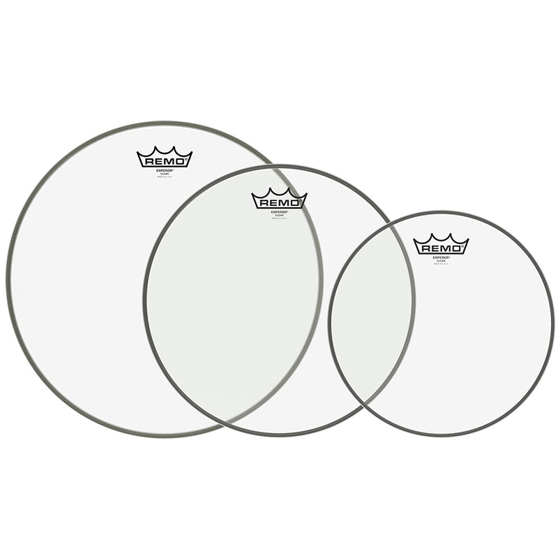 [PP-0980-BE-] Remo 10"/12"/14" Emperor Clear Tom Drum Head Pack