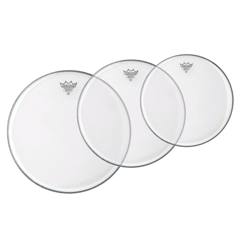 [PP-1420-BE-] Remo 10"/12"/16" Emperor Clear Tom Drum Head Pack