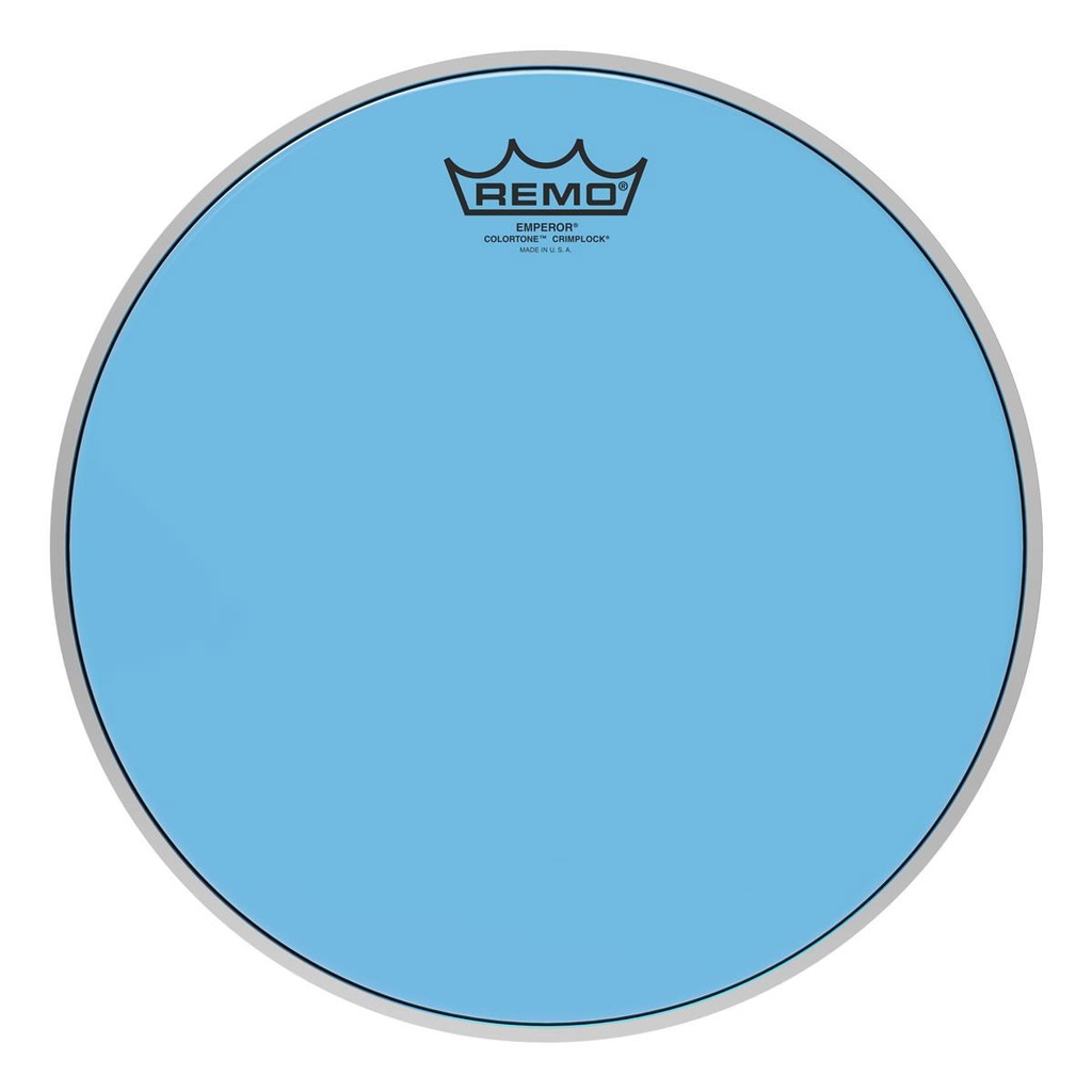 [BE-0312-CT-BUMP] Remo 12" Emperor Colortone Blue Crimplock Marching Tenor Head