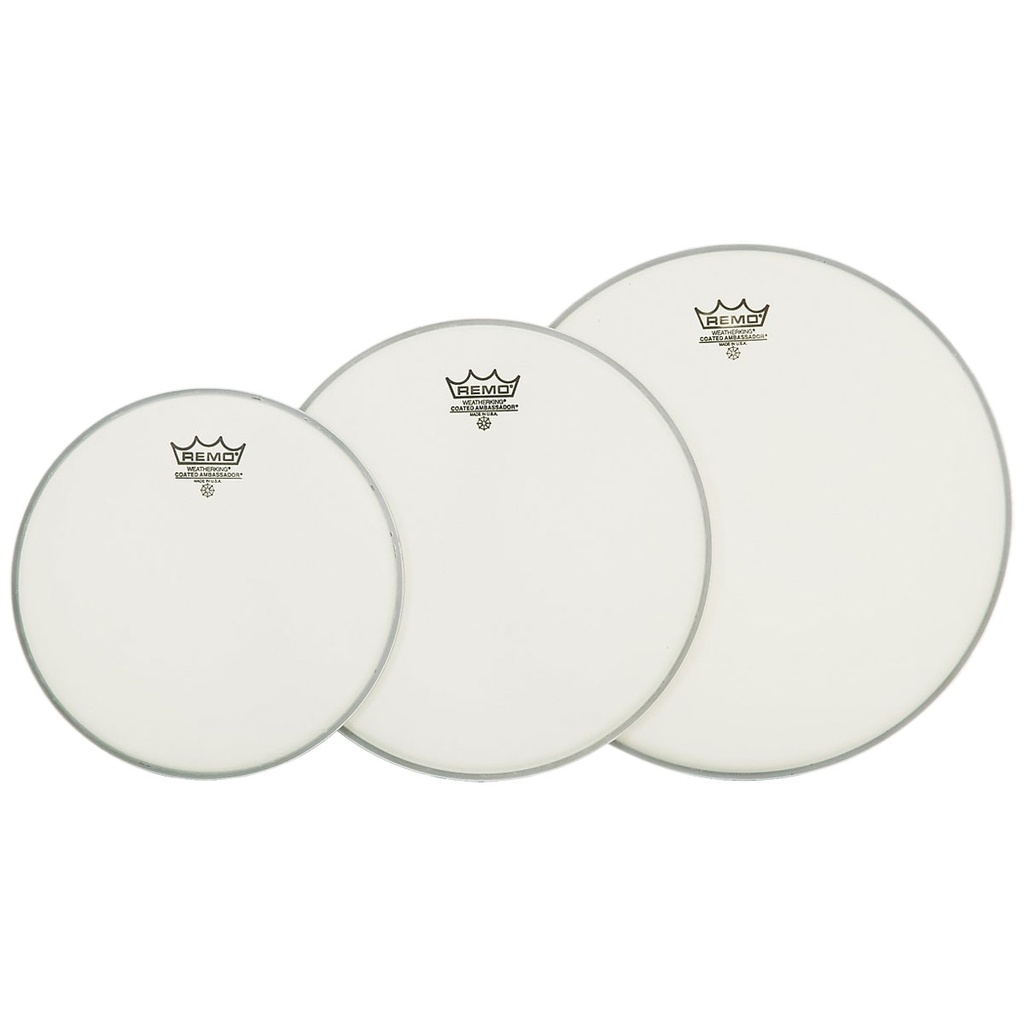 [PP-0930-BA-] Remo 12"/13"/16" Ambassador Coated Tom Drum Head Pack